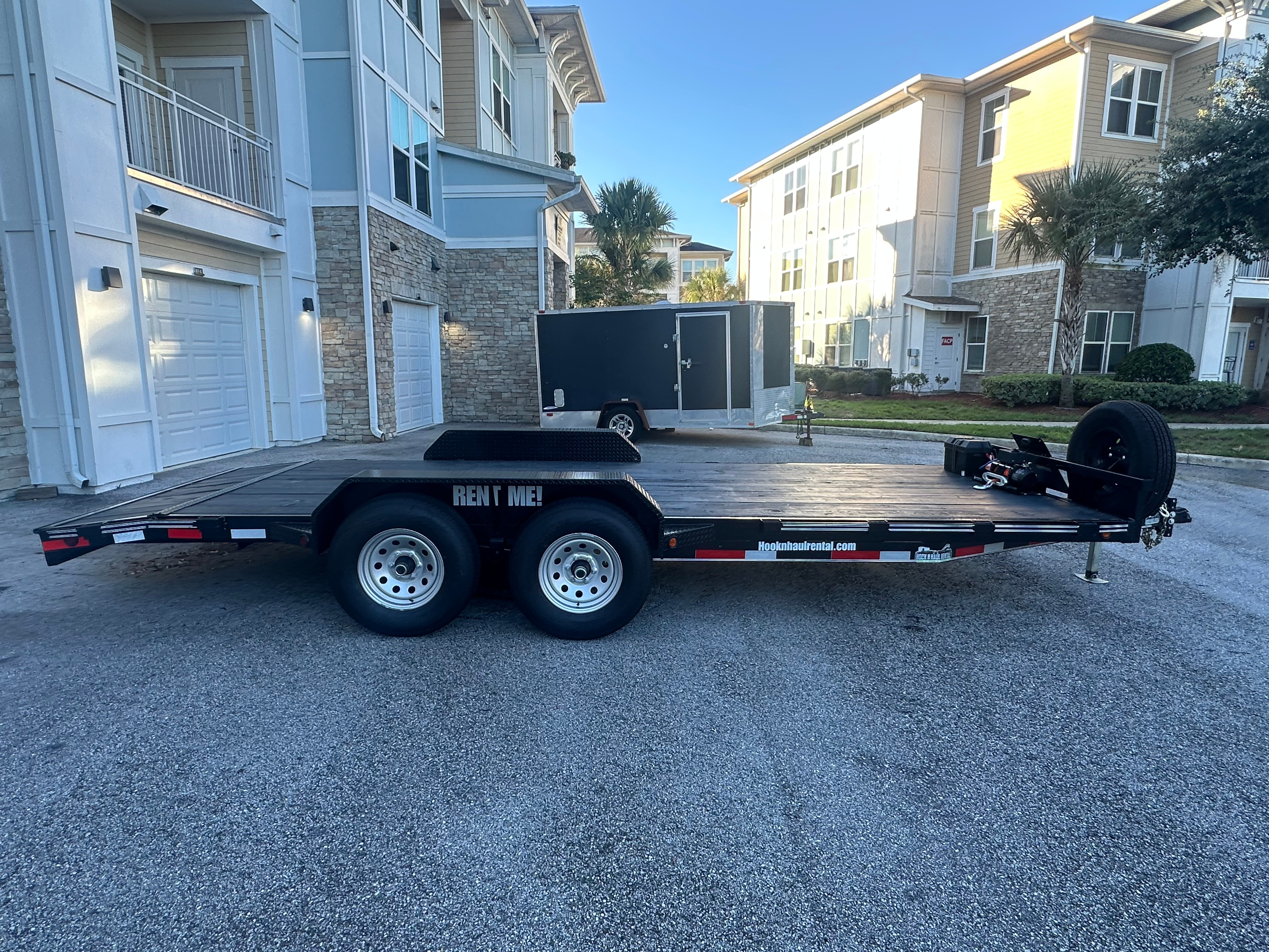 20' 12K Car Hauler / Equipment Trailer With 10 lb Winch - Professional trailer rental in Davenport Florida