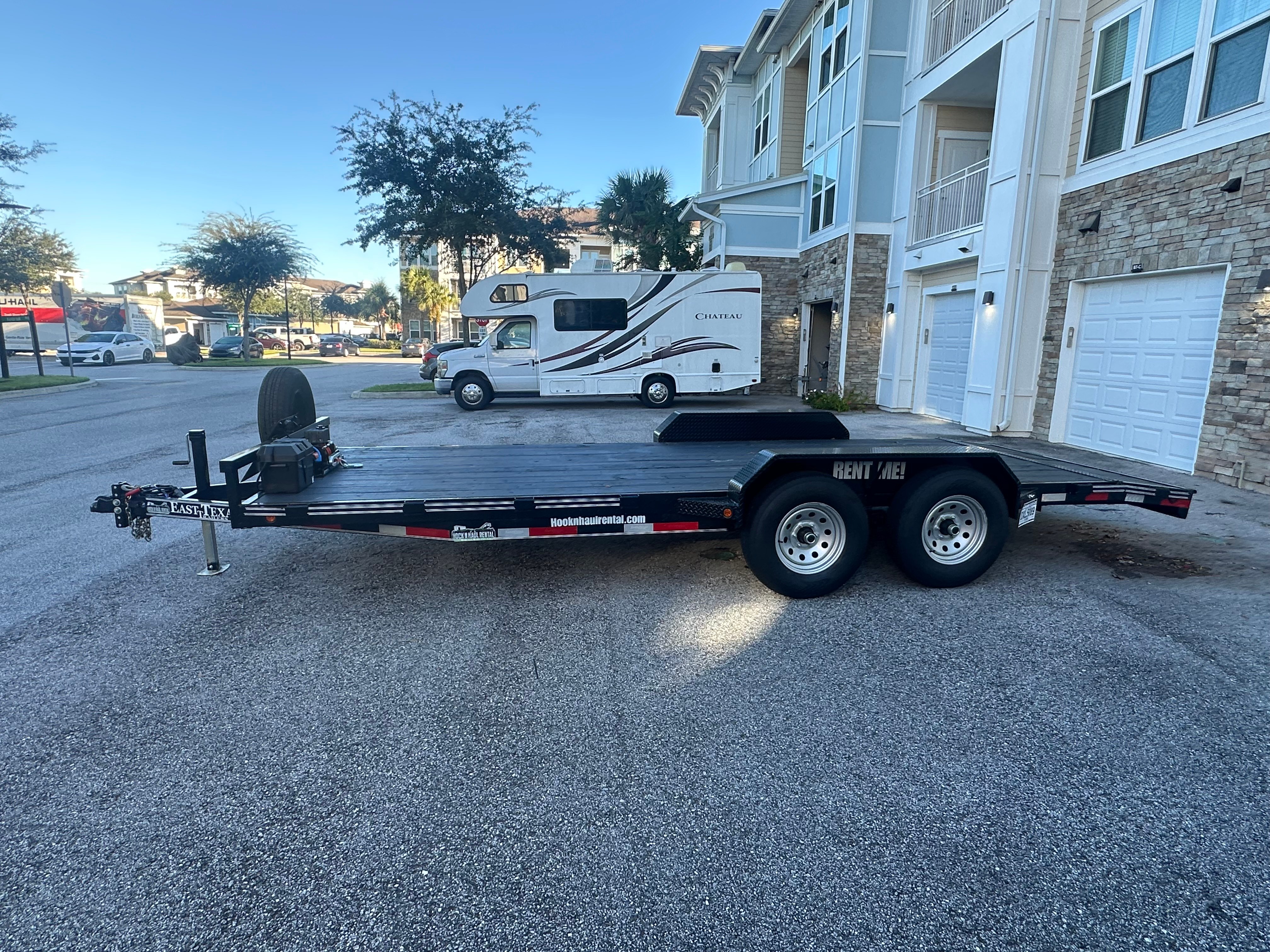 20' 12K Car Hauler / Equipment Trailer With 10 lb Winch view 2 - 9,500 lbs capacity trailer for rent