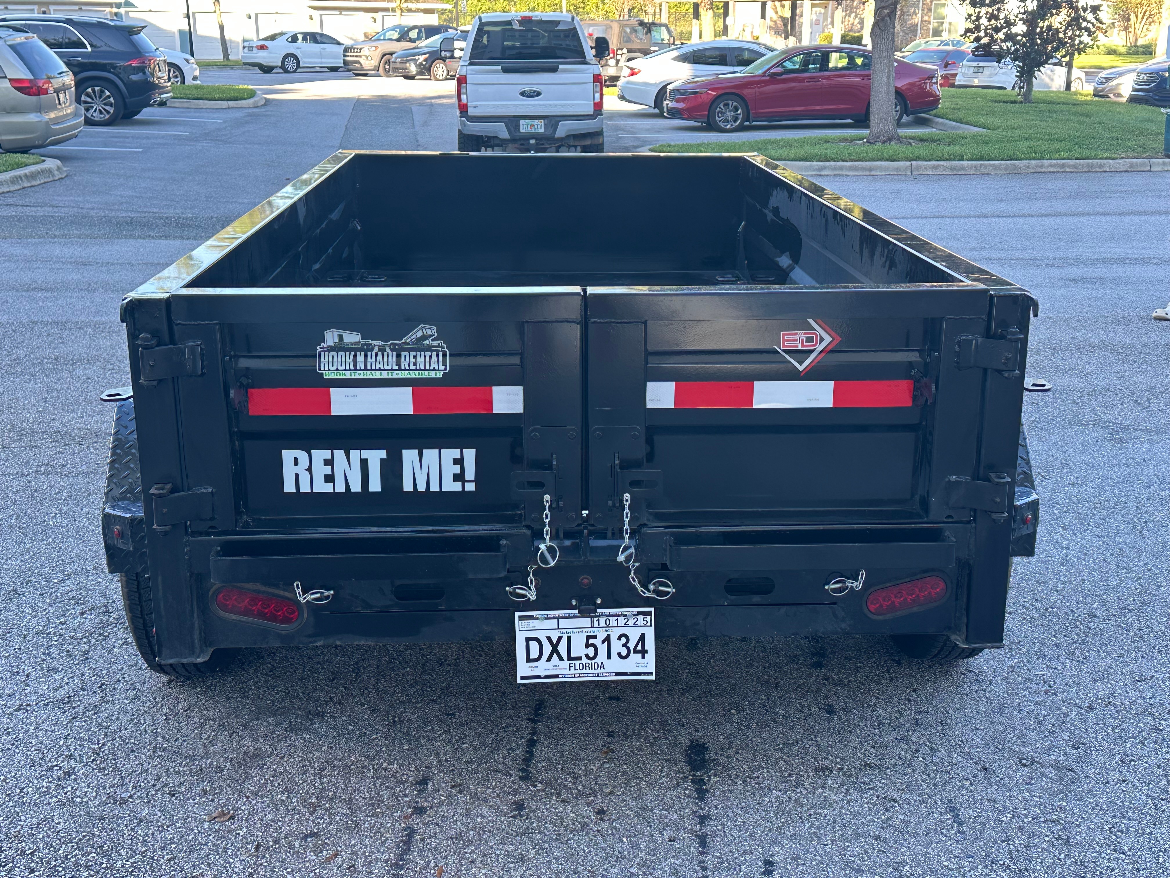 6'x10' Dump Trailer view 4 - 4,655 lbs capacity trailer for rent